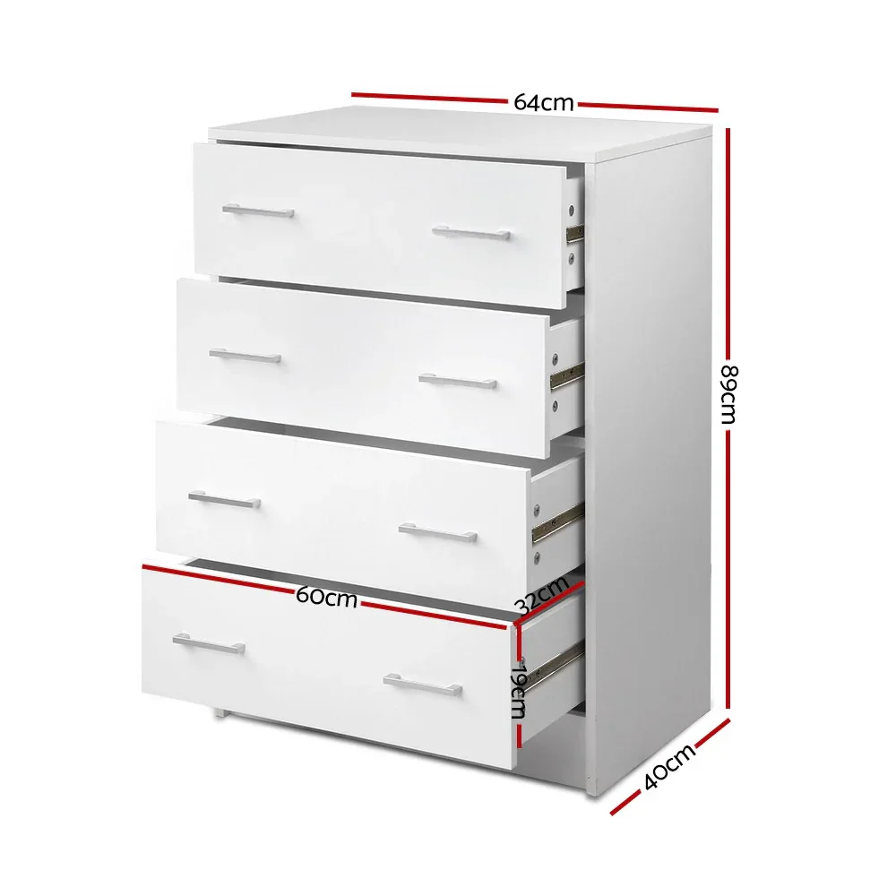 4 Chest of Drawers - ANDES White - Image 4