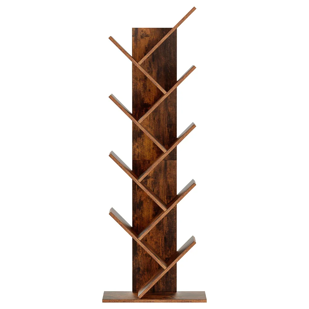 Tree Bookshelf 9 Tiers Walnut - Image 3