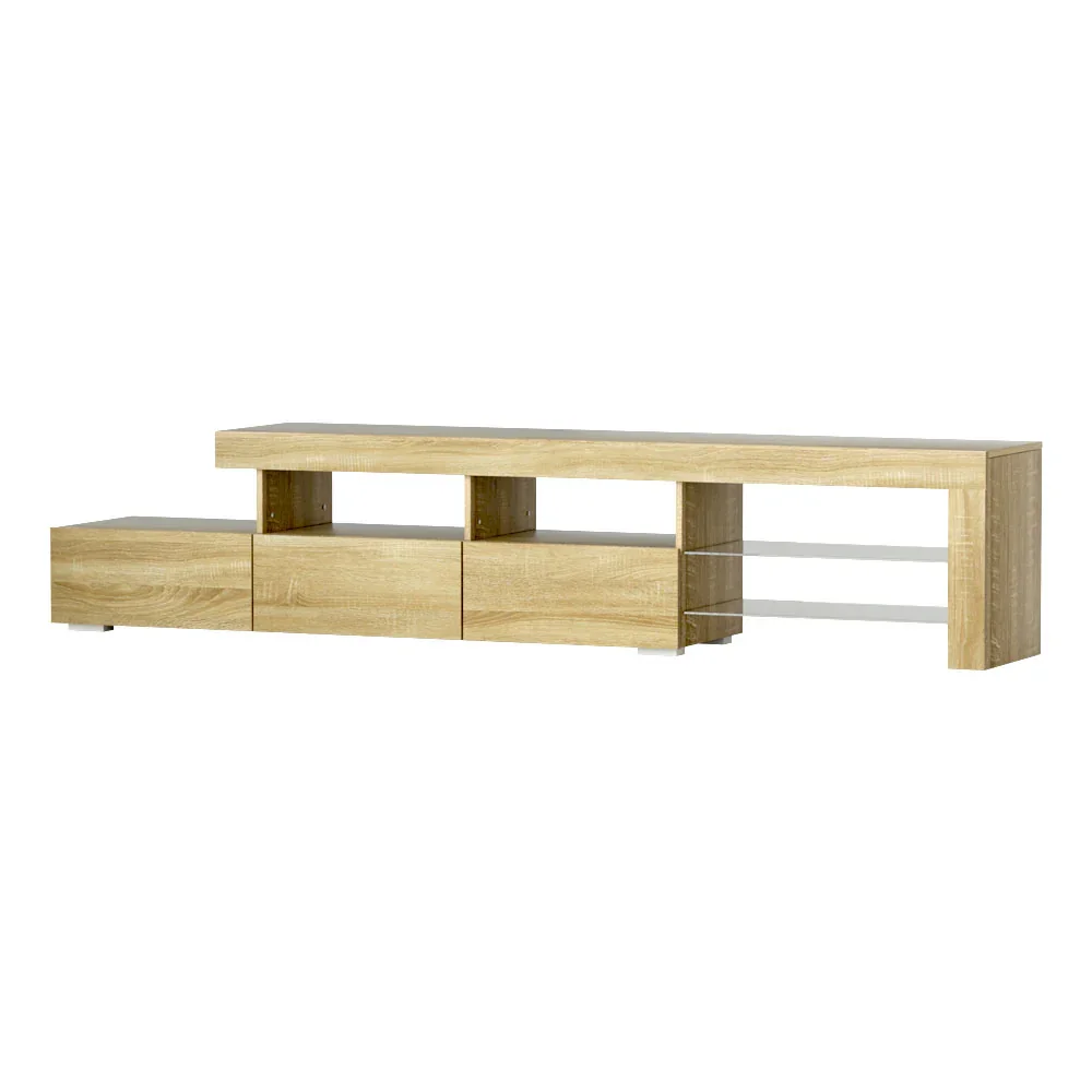 Entertainment Unit TV Cabinet LED 215cm Pine Caya - Image 3