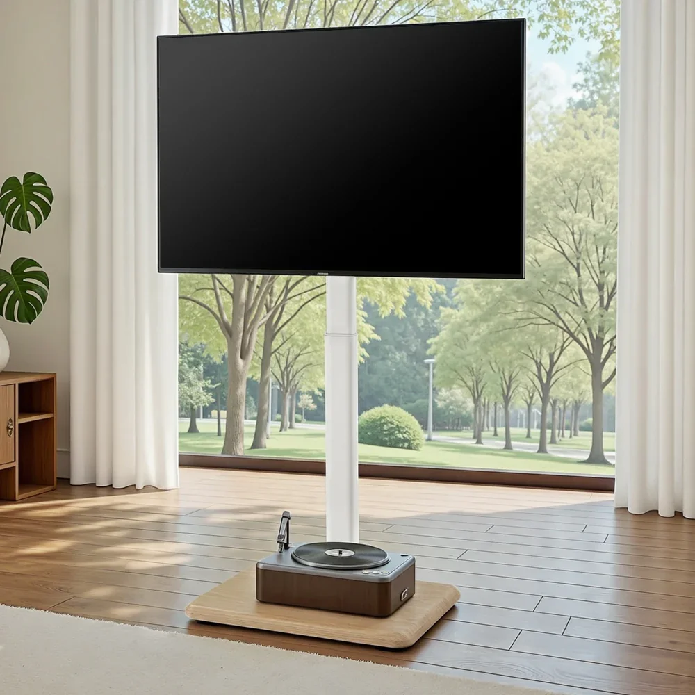 TV Stand 24-55" Swivel Height Adjustable Floor Mount for TVs - Image 7