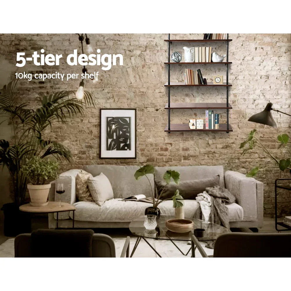 Floating DIY Pipe Shelf 5 Tiers - ISSA - Image 3