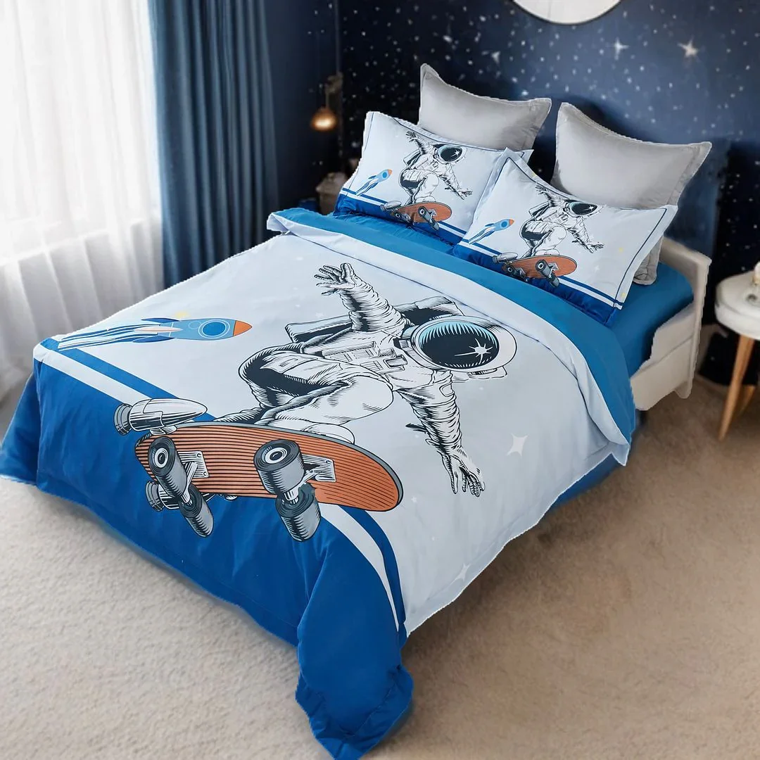 Astronaut Kids Quilt Cover Set - King Single Size - Image 2