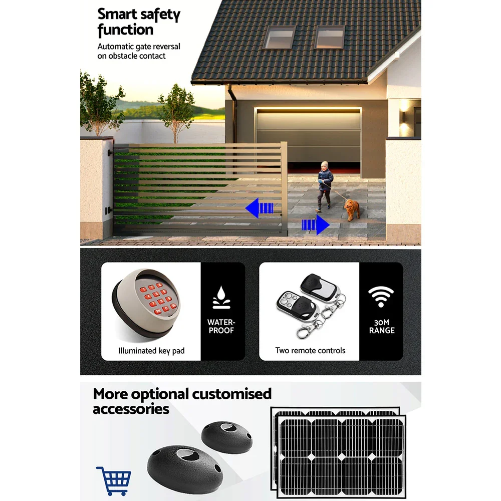Automatic Sliding Gate Opener Kit Keypad 4M 1000KG - Image 7