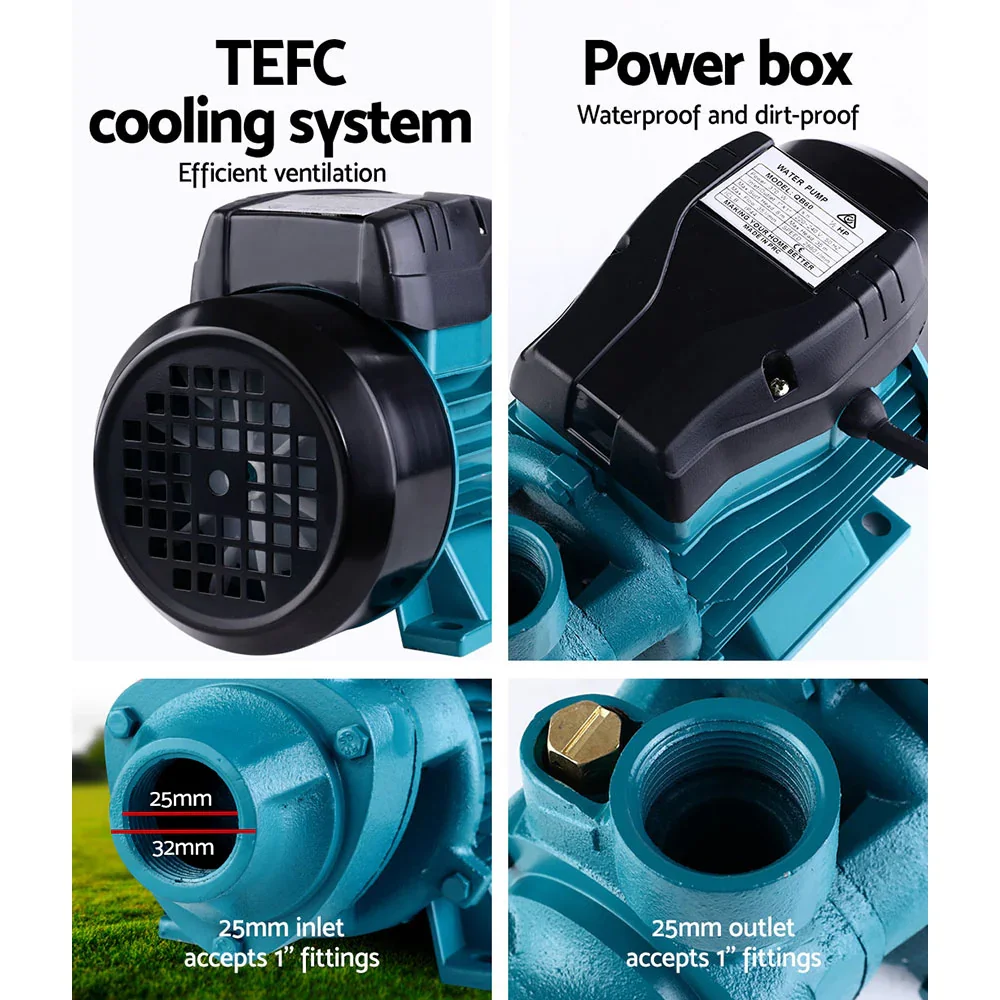 Peripheral Water Pump Garden Boiler Car Wash Electric Irrigation QB60 Yellow - Image 5