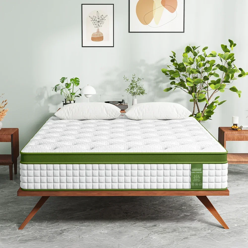 Double 30cm Hybrid Mattress Cooling Gel Memory Foam 5 Zone Pocket Spring Bed Temperature Regulating