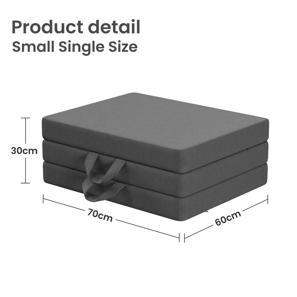 Folding Mattress Small Single Trifold Mattress with Firm Support Foam Washable Cover 10cm - Image 4