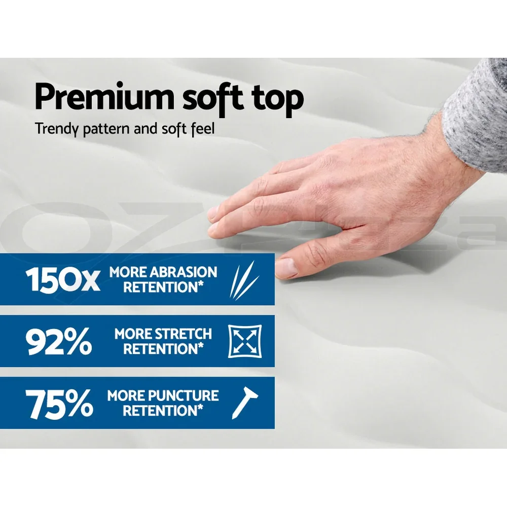 Air Mattress Queen Inflatable Bed 46cm Airbed Grey - Image 6