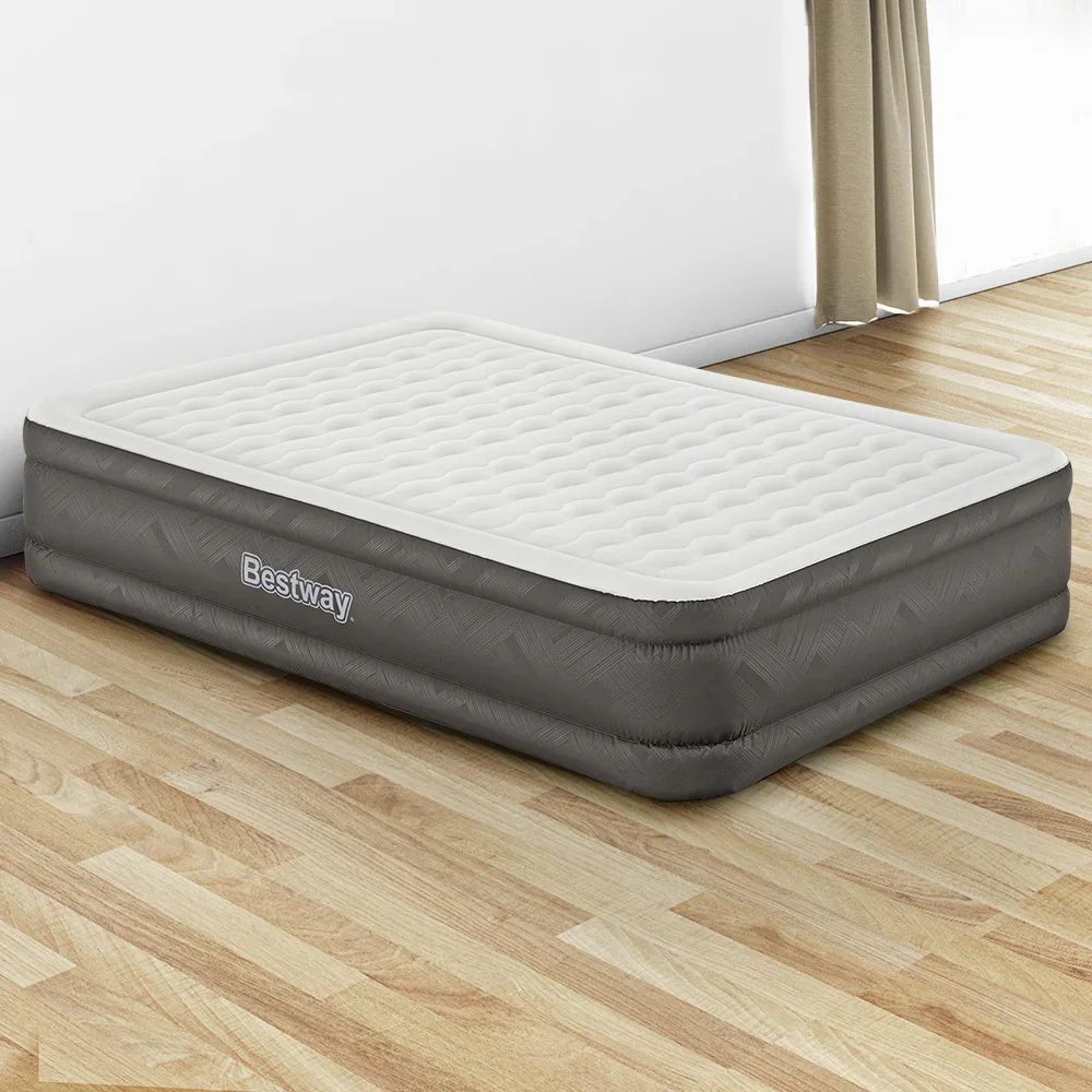 Air Mattress Queen Inflatable Bed 46cm Airbed Grey - Image 8