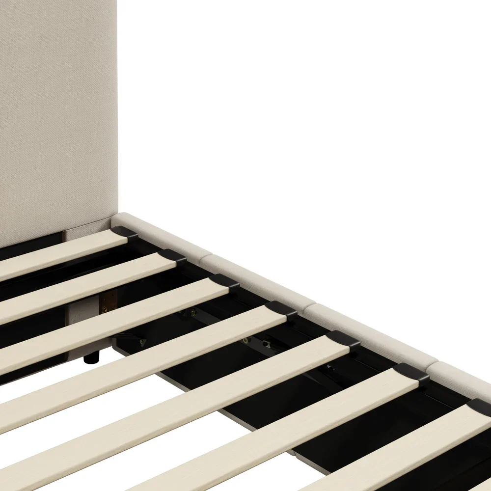 Bed Frame Double Size Gas Lift Storage Base VISH - Image 4