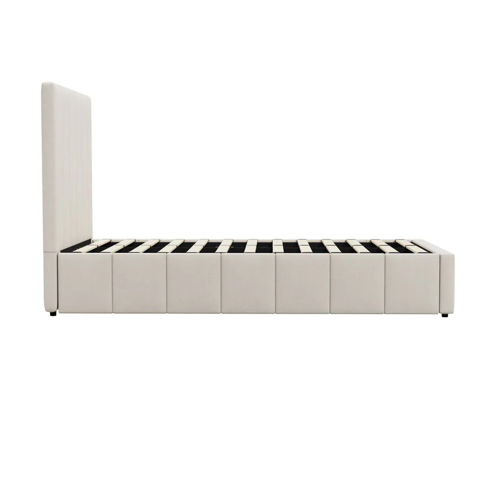 Bed Frame King Single Gas Lift Storage Base VISH - Image 3