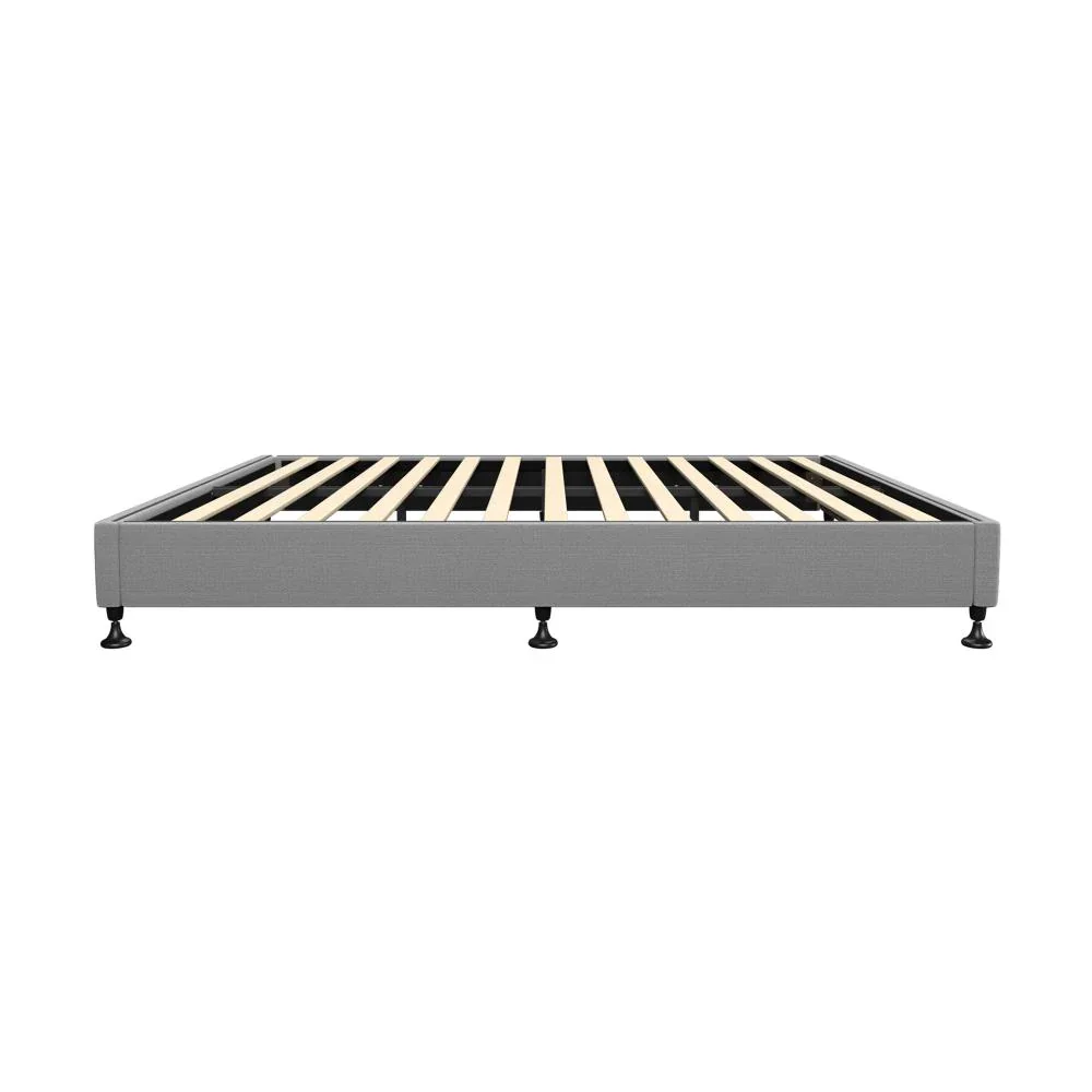 Bed Frame Double Size Fabric Grey - Image 2