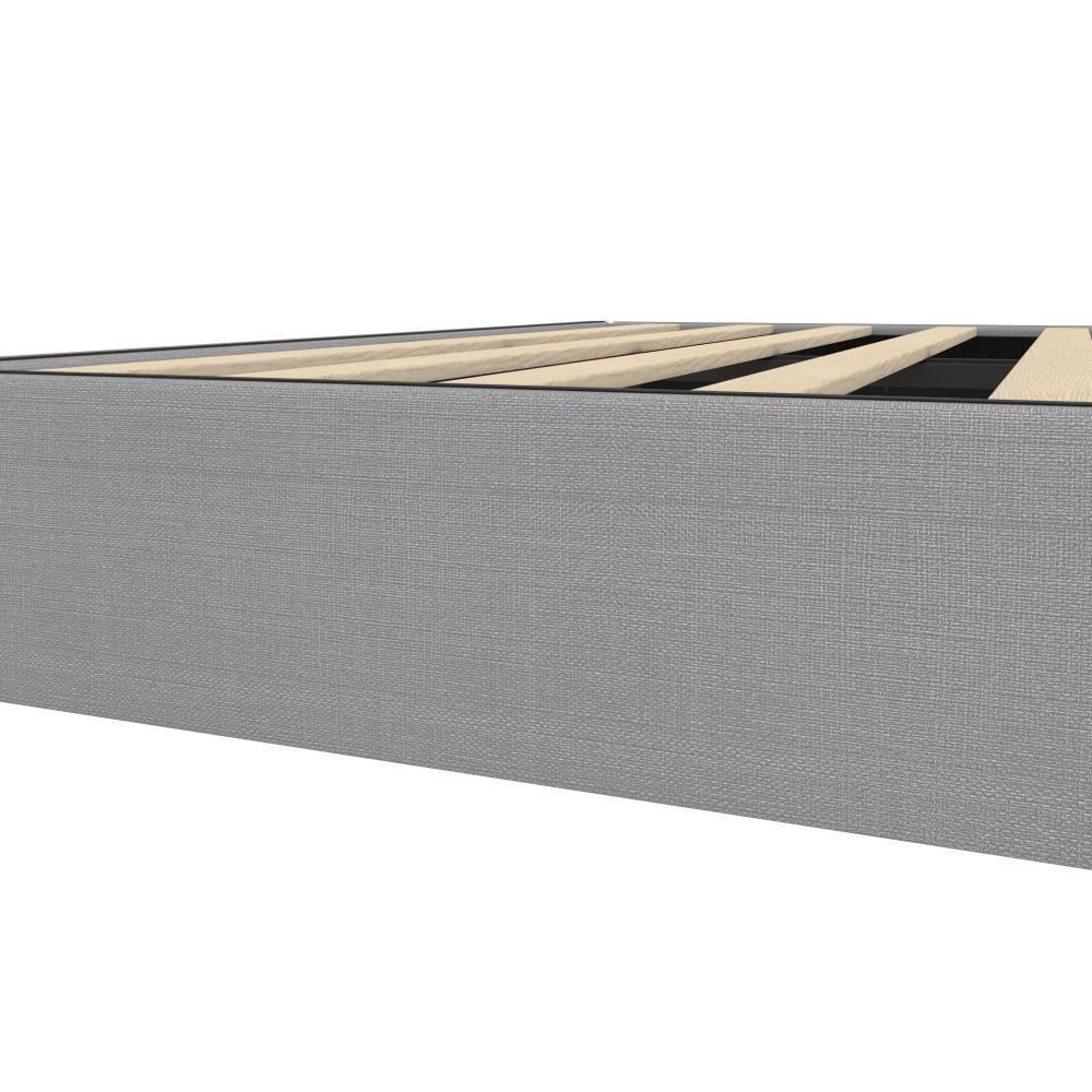Bed Frame Double Size Fabric Grey - Image 4