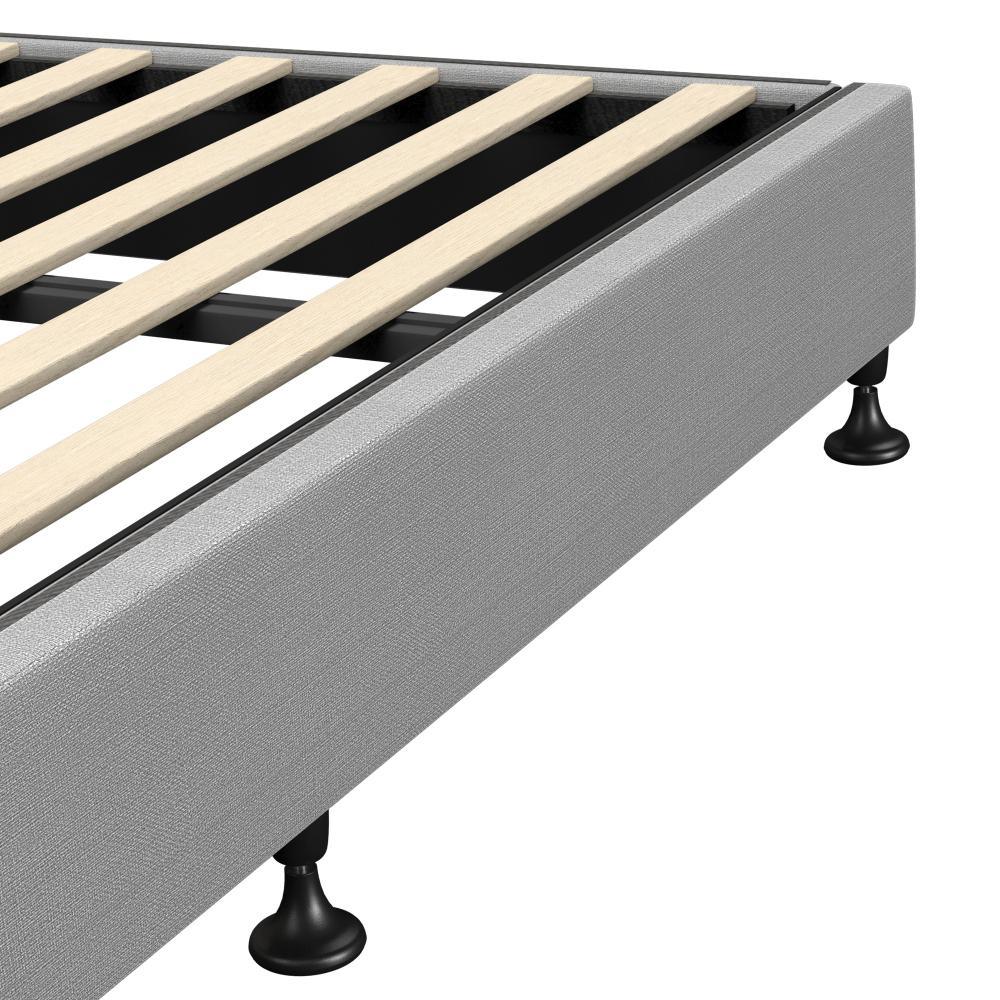 Bed Frame King Single Fabric Grey - Image 5