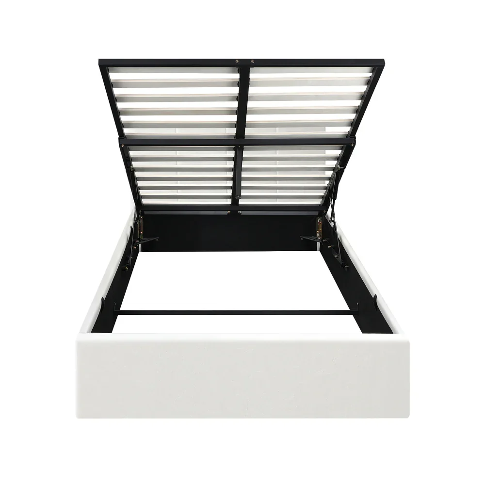 Bed Frame King Single Gas Lift Base PU Leather ZOE - Image 3