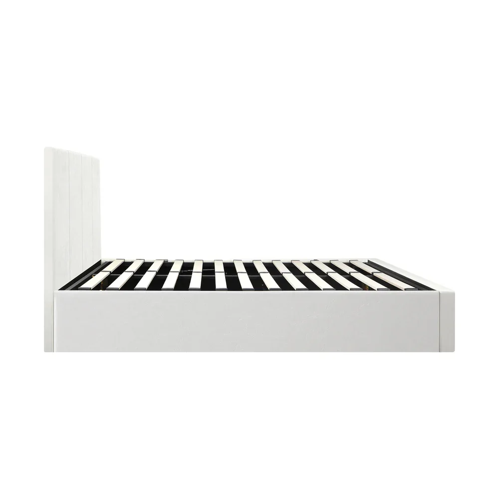 Bed Frame King Single Gas Lift Base PU Leather ZOE - Image 7