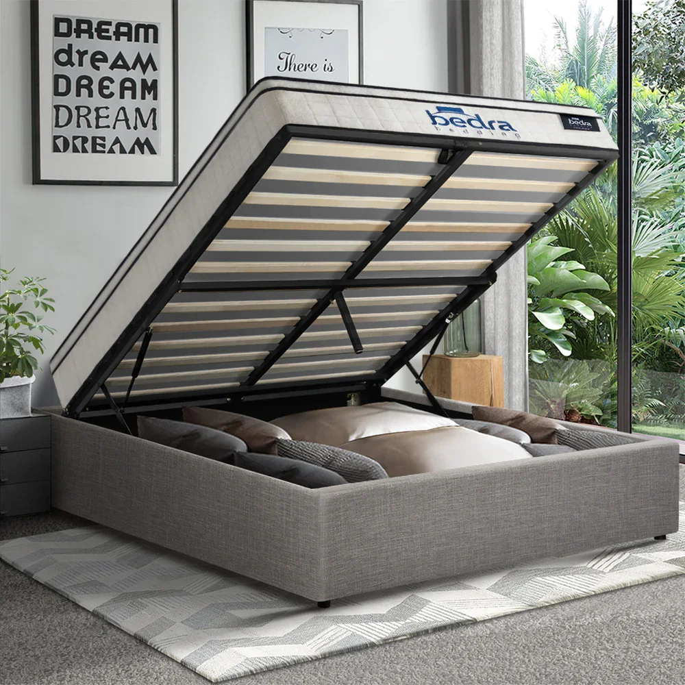 Bed Frame Queen Size Storage Platform with Mattress - Image 9