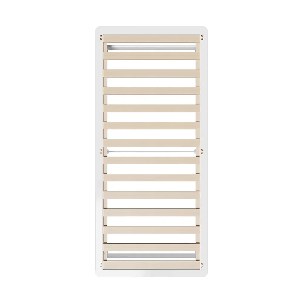 Wooden Bed Frame Single Size Solid Pine Timber White - Image 3