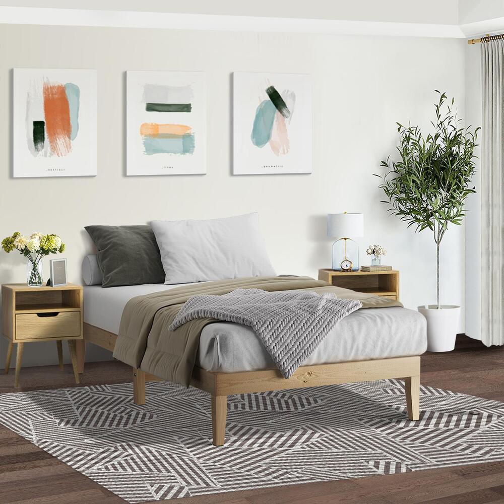 Bed Frame Single Size Pine Wood Bed Base - Image 4