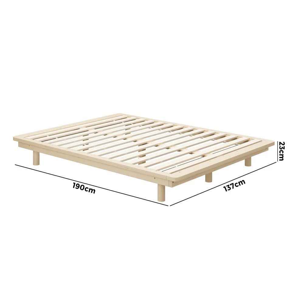 Bed Frame Double Size Wooden Bed Base Timber Platform - Image 7