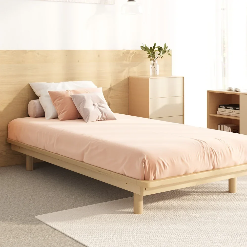 Bed Frame Single Size Wooden Bed Base Timber Platform - Image 2