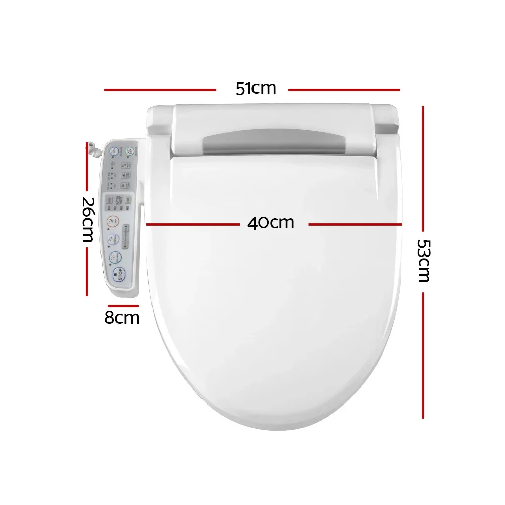 Cefito Electric Bidet Toilet Seat Cover Auto Smart Water Wash Dry Panel Control - Image 2