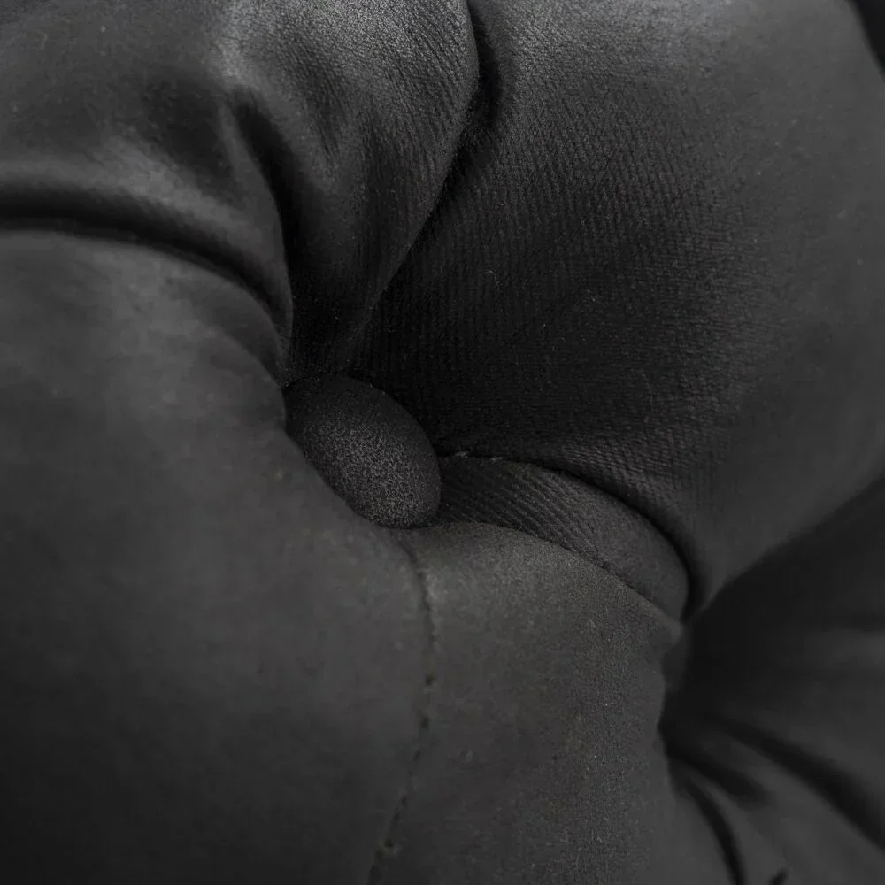 Black Leathaire Ottoman-Rectangular - Image 7