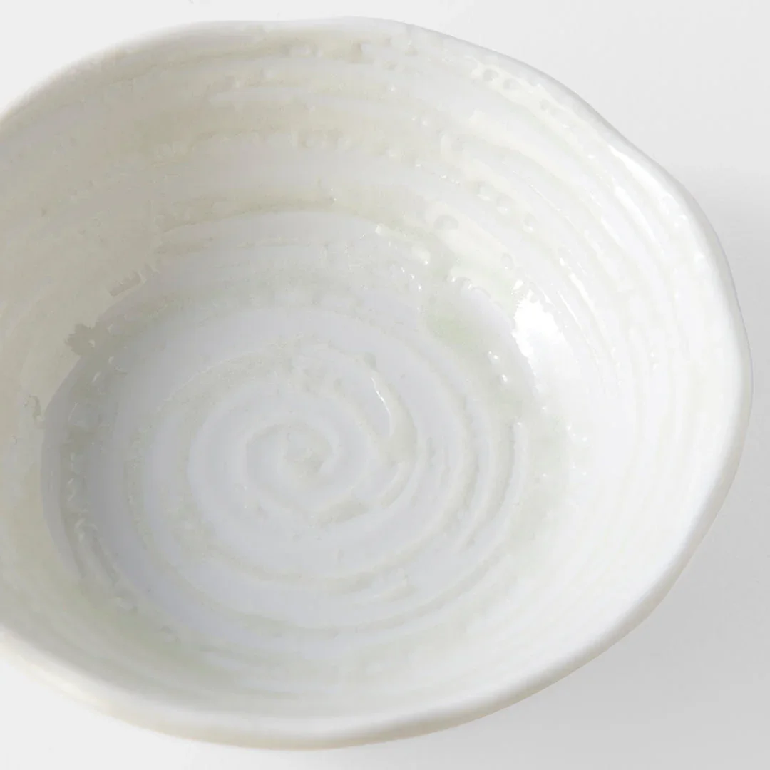 Bowl 13.5cm White Spiral Glaze - Image 2