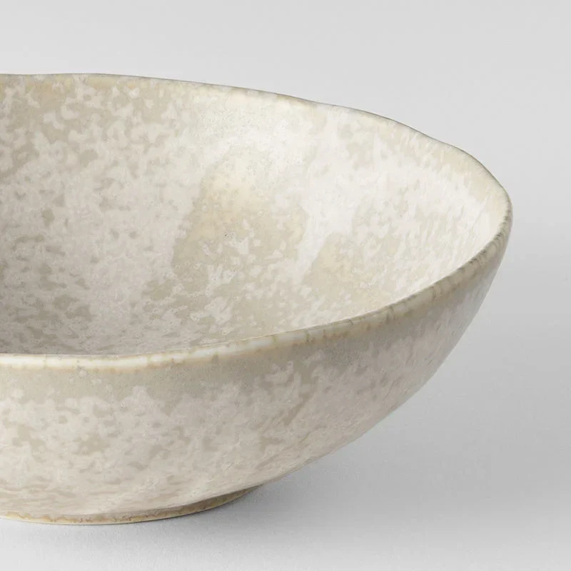 Bowl Oval 16.5cm White Fade Glaze - Image 4