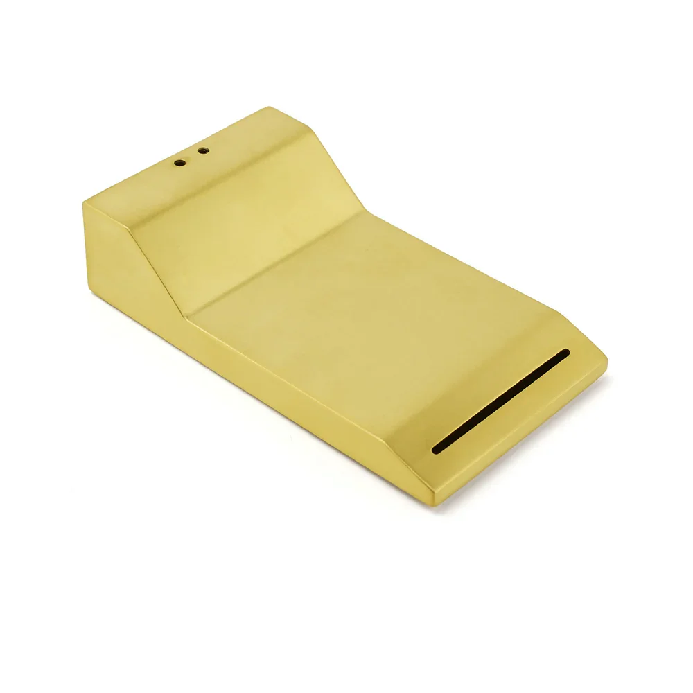 Brushed Gold Square Cubic Shower Bathtub Waterfall Spout Filler Outlet 1/2" End - Image 5