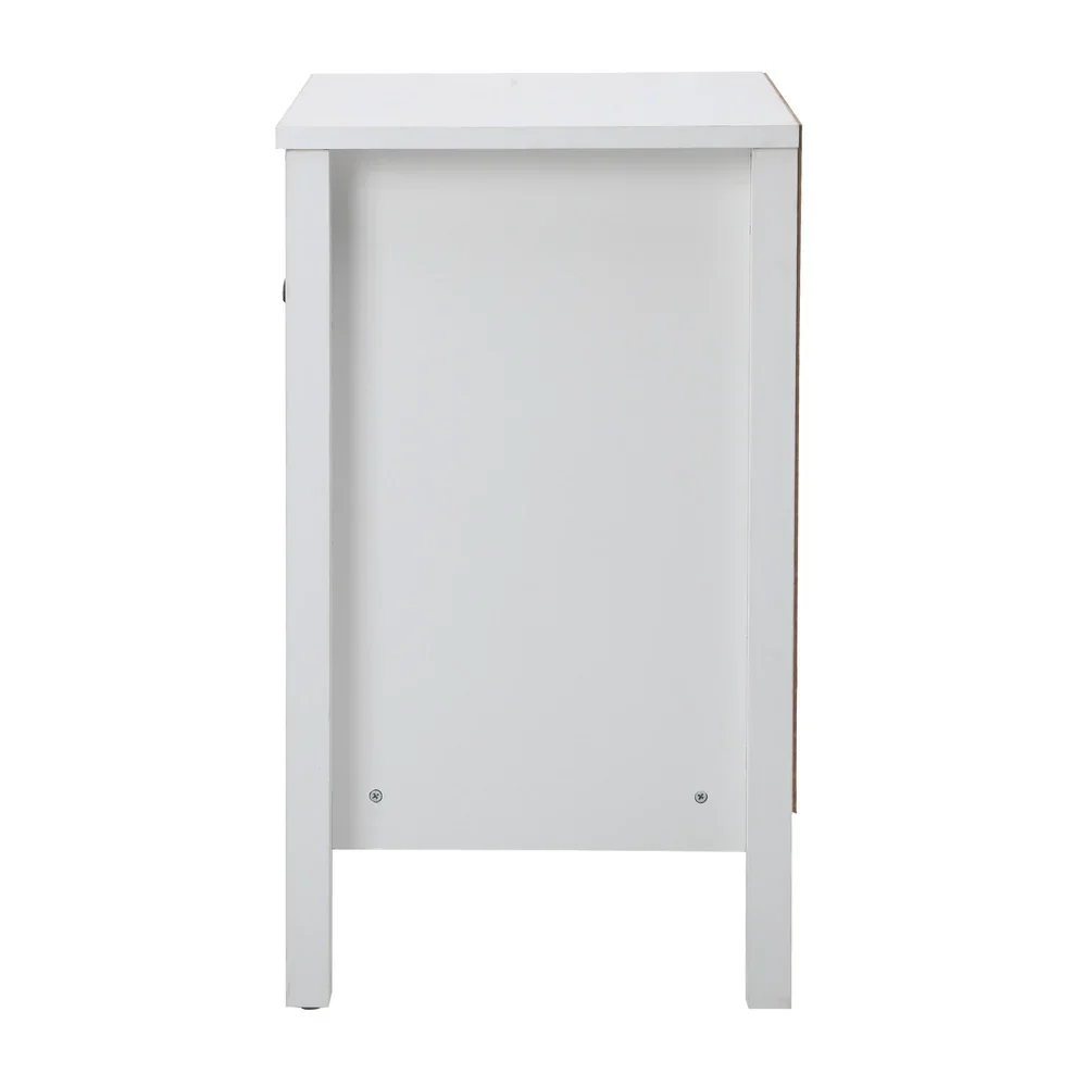 Bedside Table 2 Drawers Nightstand Vintage - Image 6