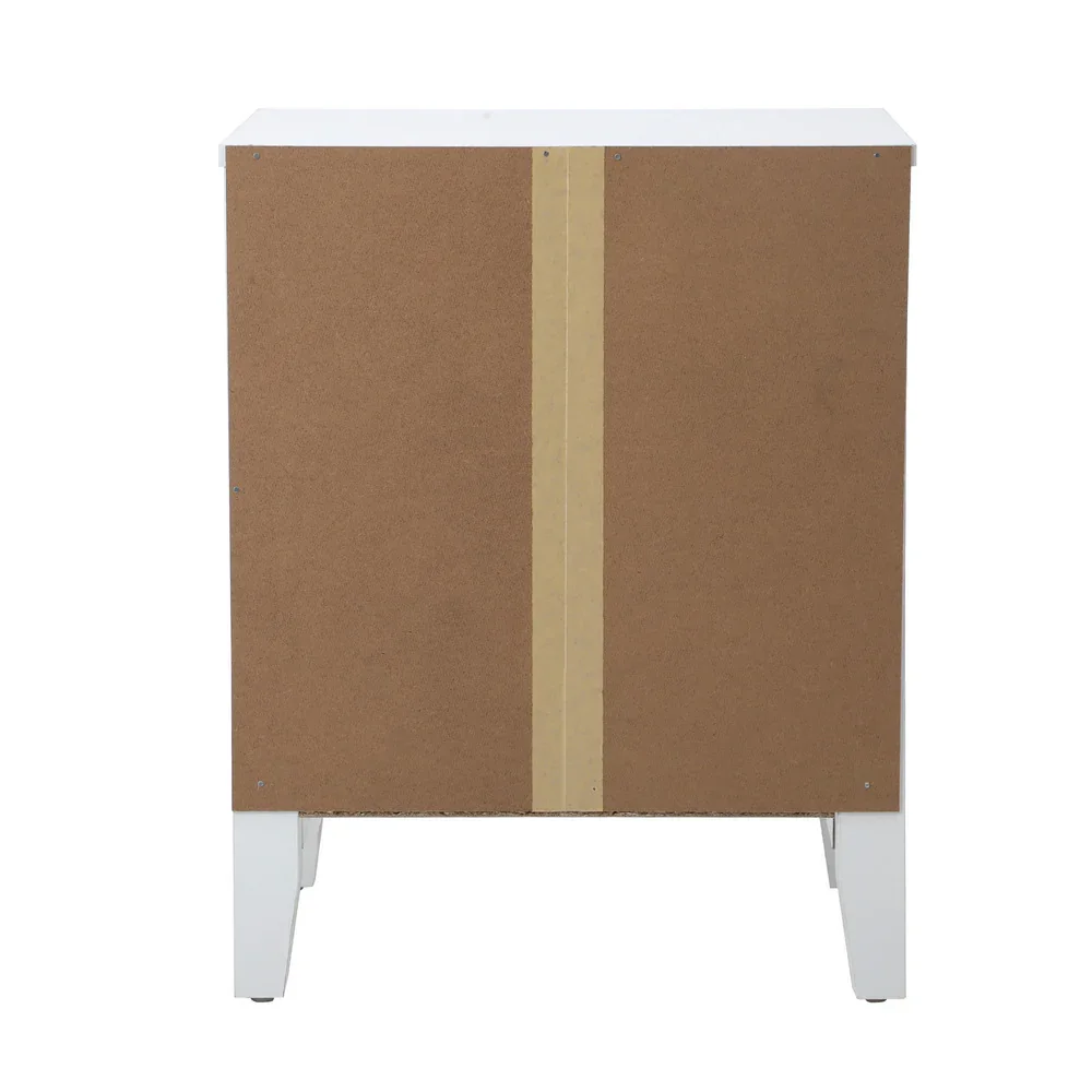 Bedside Table 2 Drawers Nightstand Vintage - Image 7