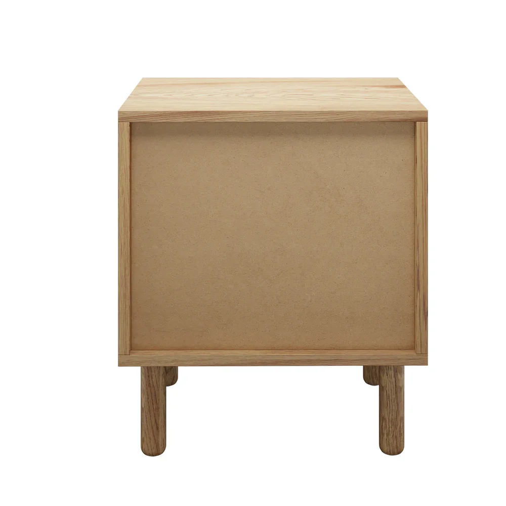 Bedside Table 2 Drawers Rattan Natural - Image 7