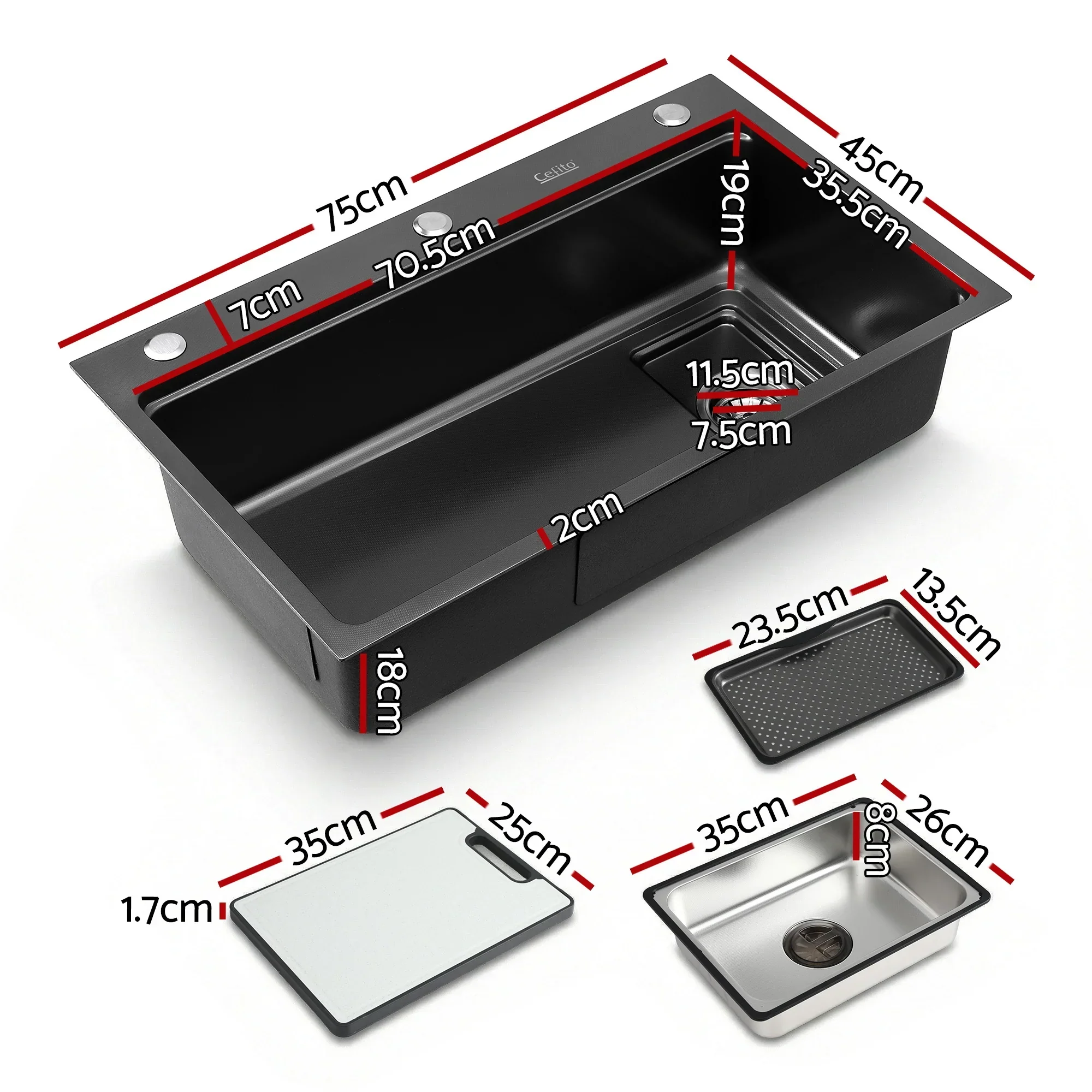 Kitchen Sink 304 Stainless Steel Bar Sink Millet Grain Water Basin Sink - Image 2