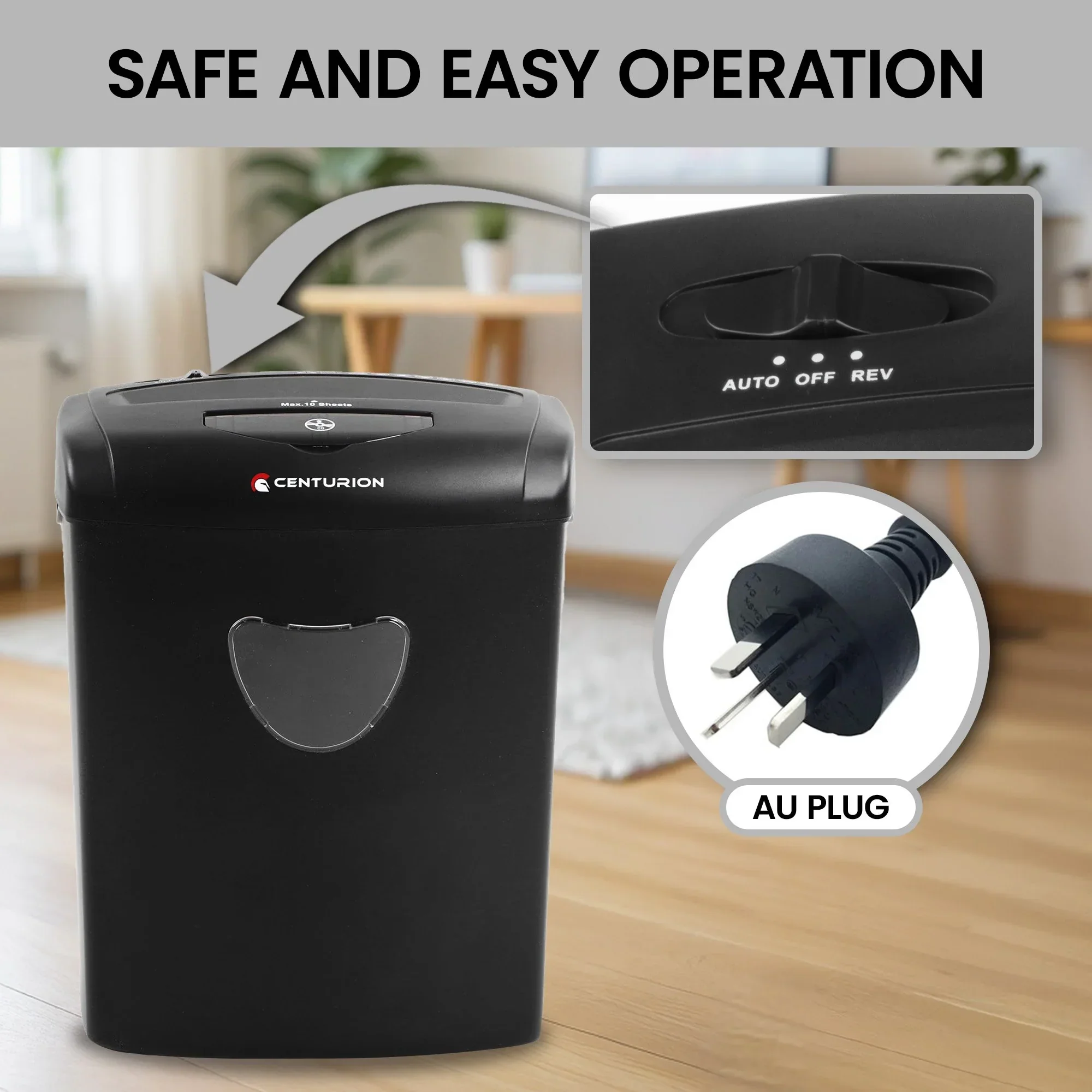 21L Cross-Cut Office Shredder 10-Sheet Paper, CD & Credit Card Security - Image 12
