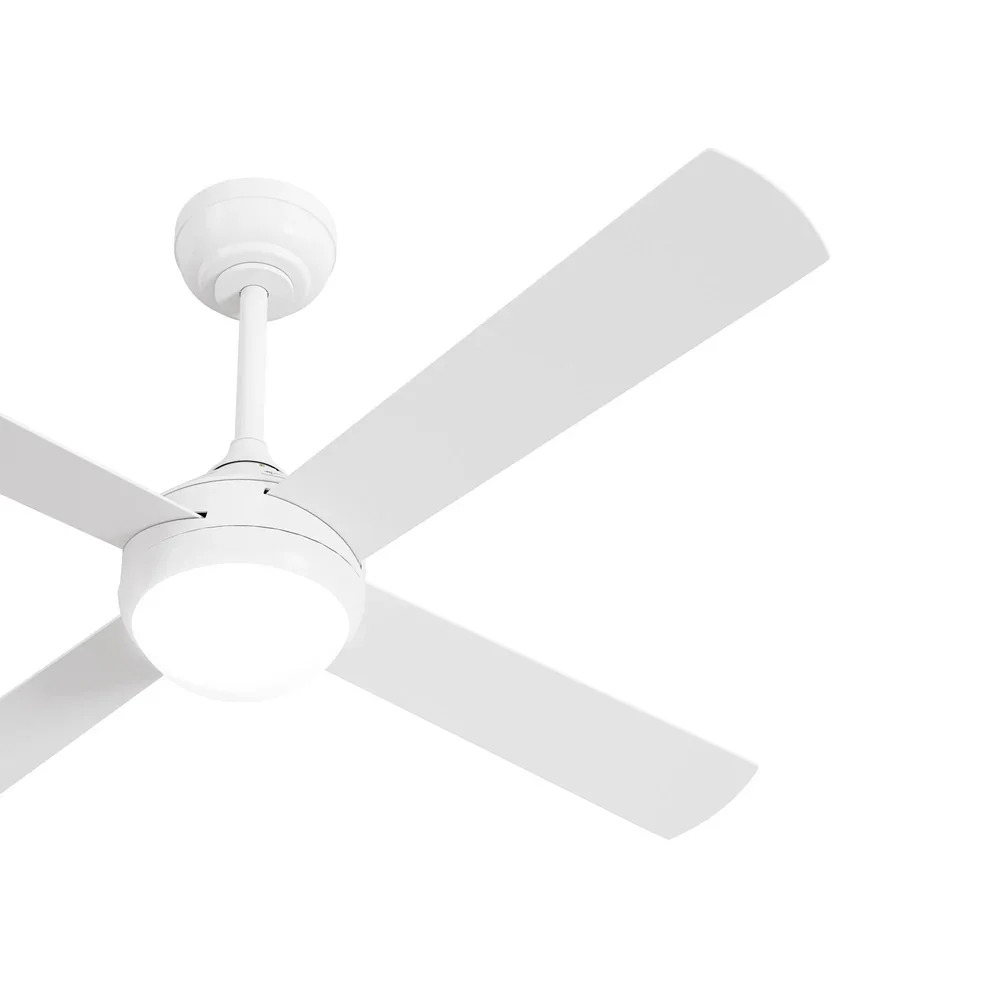 52'' AC Ceiling Fan with Light Remote Control 4 Blades White - Image 2
