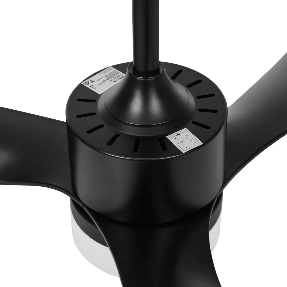 52" Ceiling Fan LED Light 5 Speed Fans Remote Control Black - Image 6