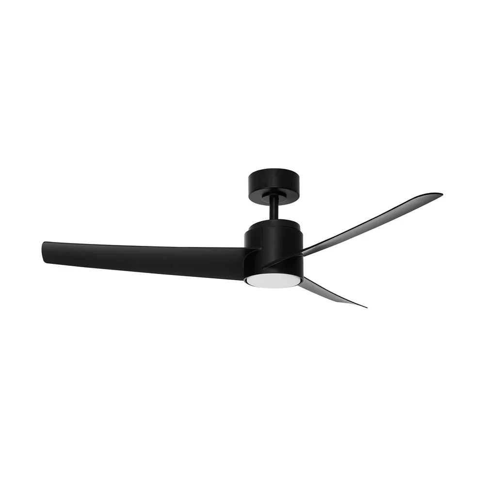 52" Ceiling Fan With Light DC Motor Remote Control Black - Image 2