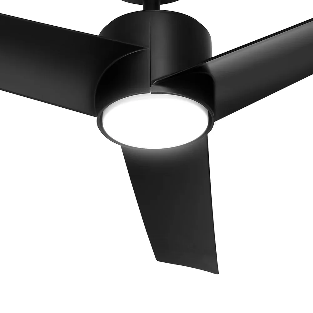 52" Ceiling Fan With Light DC Motor Remote Control Black - Image 4