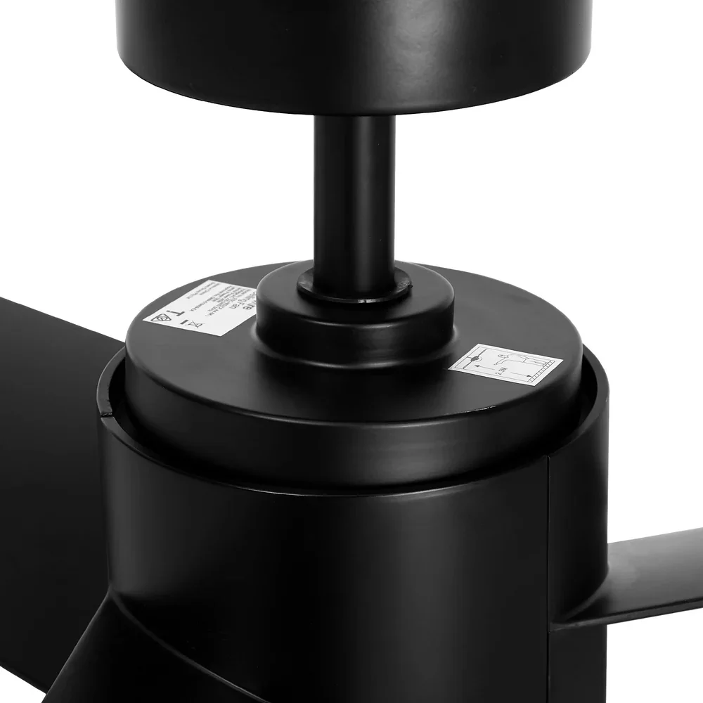 52" Ceiling Fan With Light DC Motor Remote Control Black - Image 5