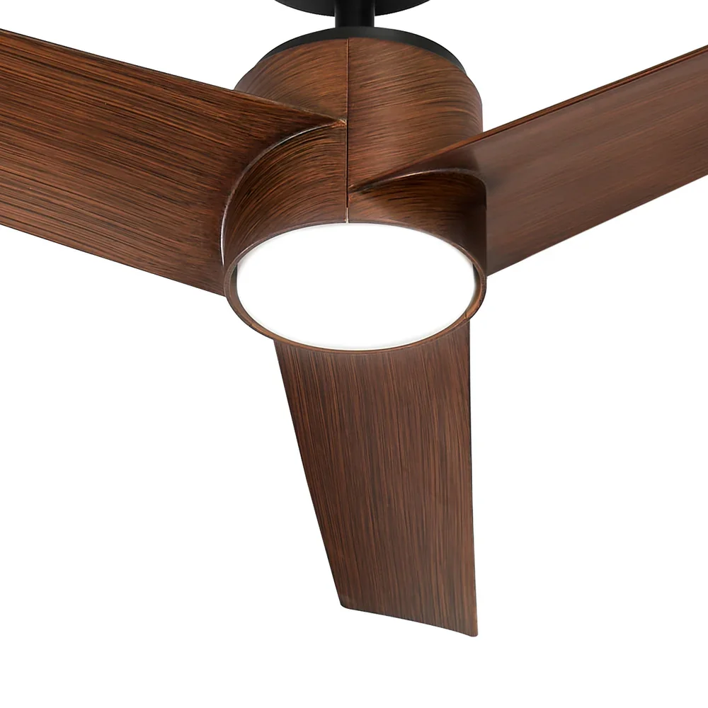 52" Ceiling Fan With Light DC Motor Remote Control Walnut - Image 2
