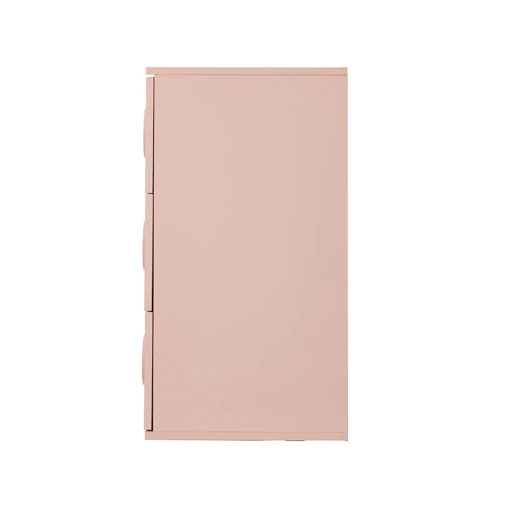 3 Chest of Drawers Cabinet Bedroom Dresser Night Stand Pink - Image 3