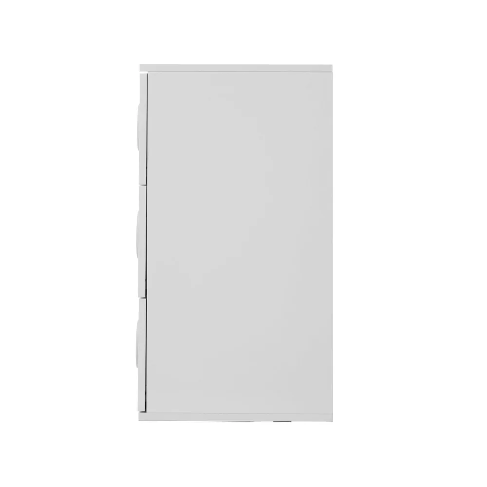 3 Chest of Drawers Cabinet Bedroom Dresser Night Stand White - Image 3