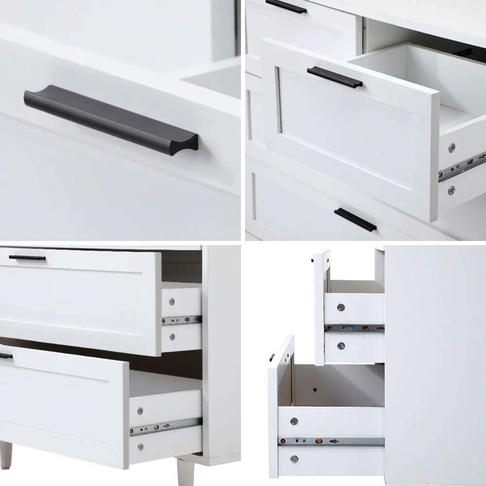 5 Chest of Drawers Dresser Tallboy White - Image 4