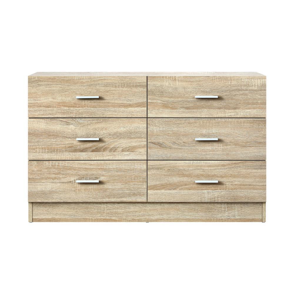 6 Chest of Drawers Aluminum Handles Wooden - Image 4