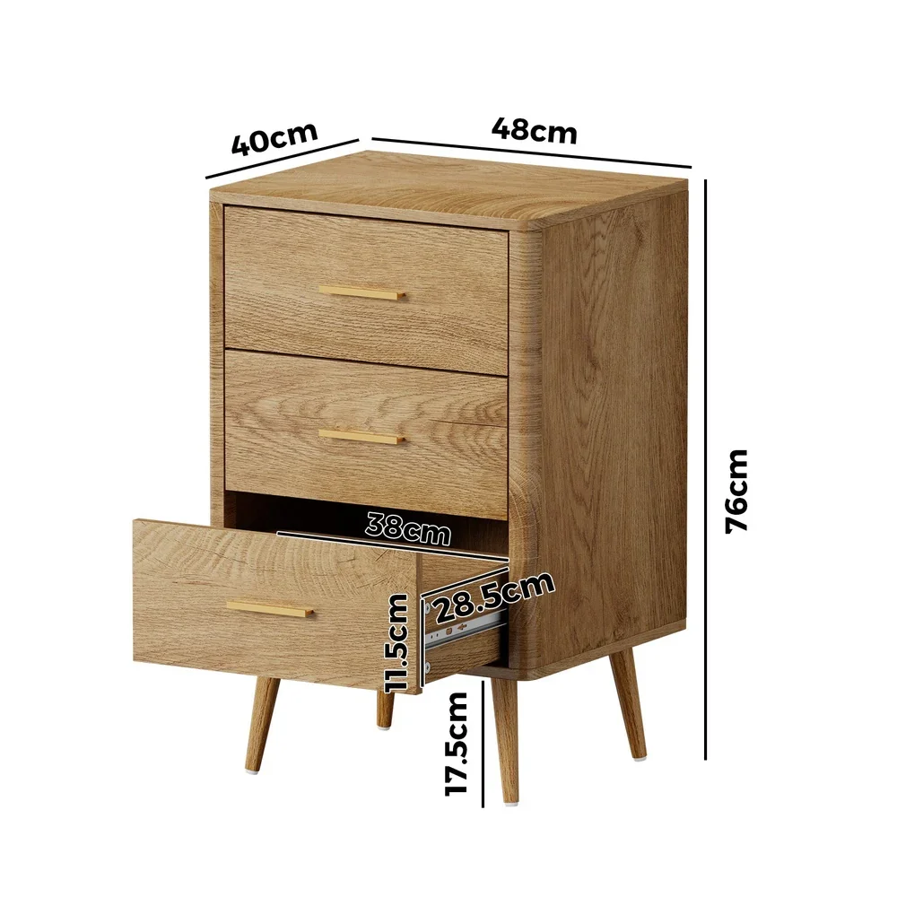 3 Chest of Drawers Tallboy Natural - Image 3