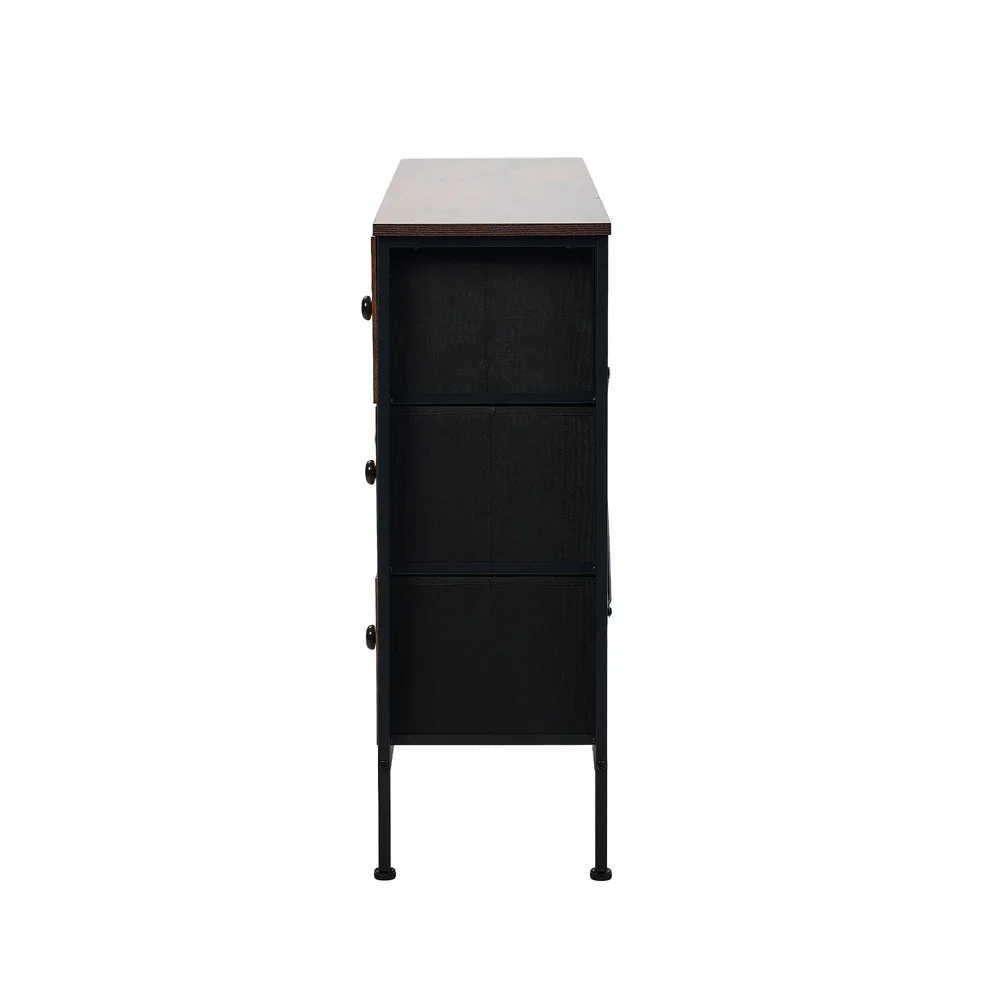 6 Chest of Drawers Rattan Fabric Dresser Tallboy - Image 4