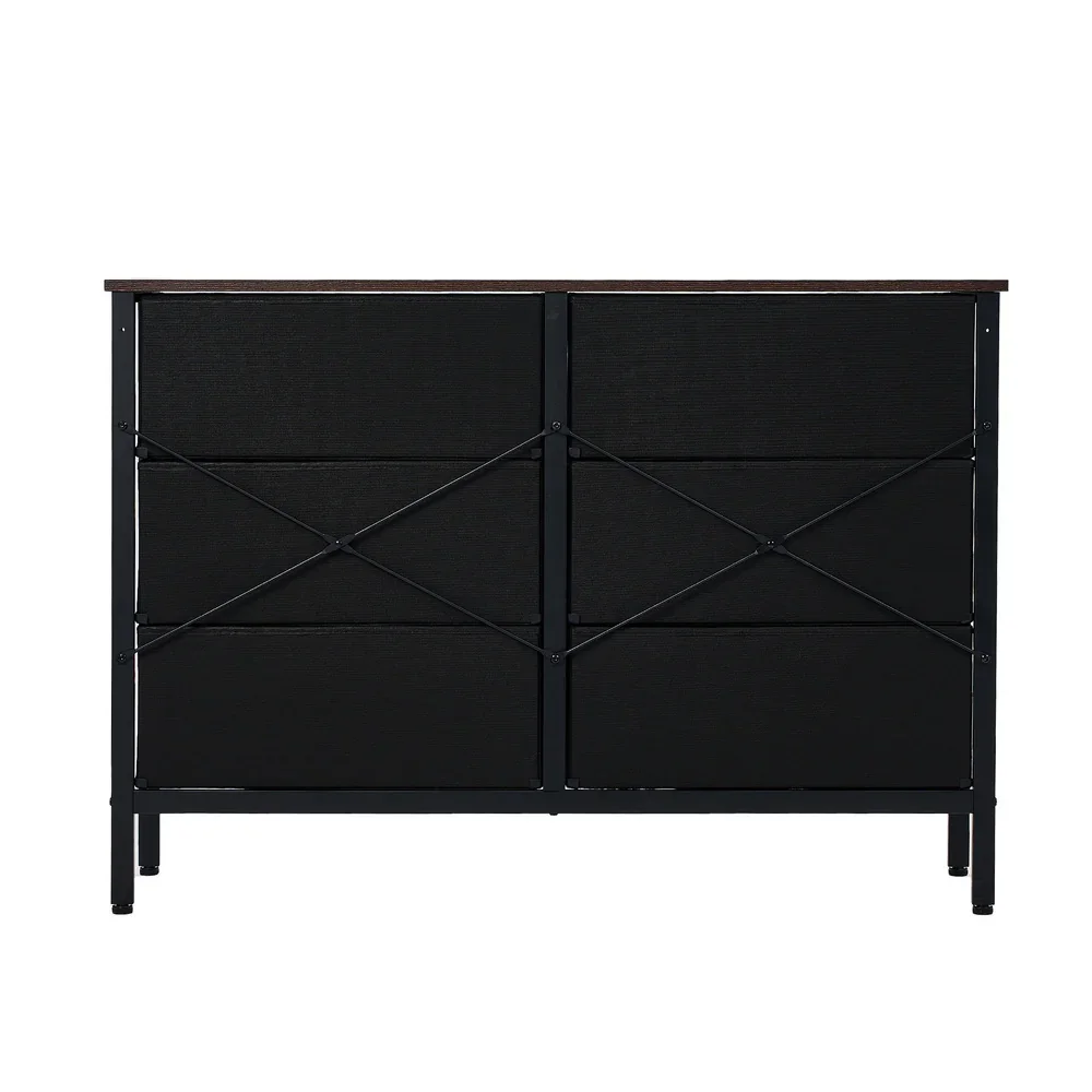 6 Chest of Drawers Rattan Fabric Dresser Tallboy - Image 7