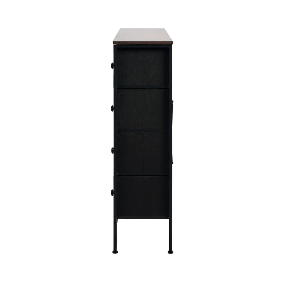8 Chest of Drawers Rattan Fabric Dresser Tallboy - Image 9