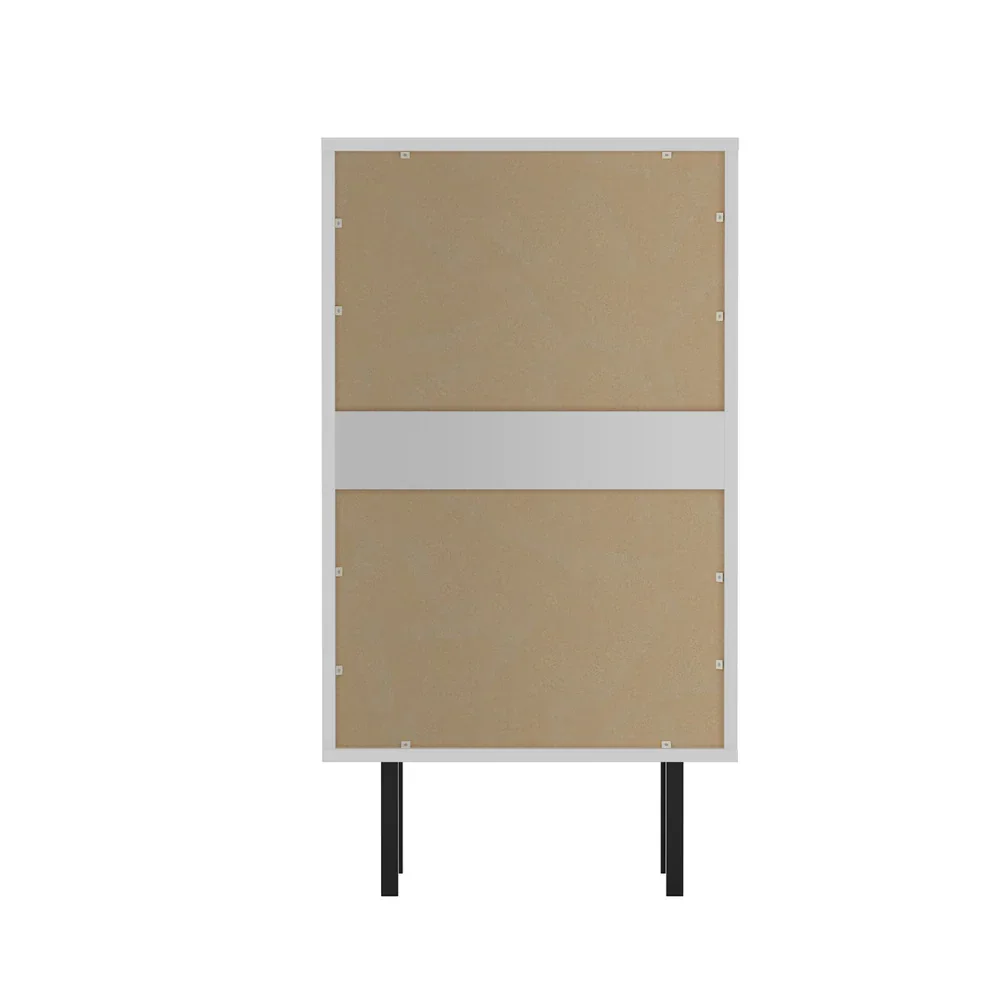 4 Chest of Drawers Tallboy Dresser Cabinet White Set of 2 - Image 5