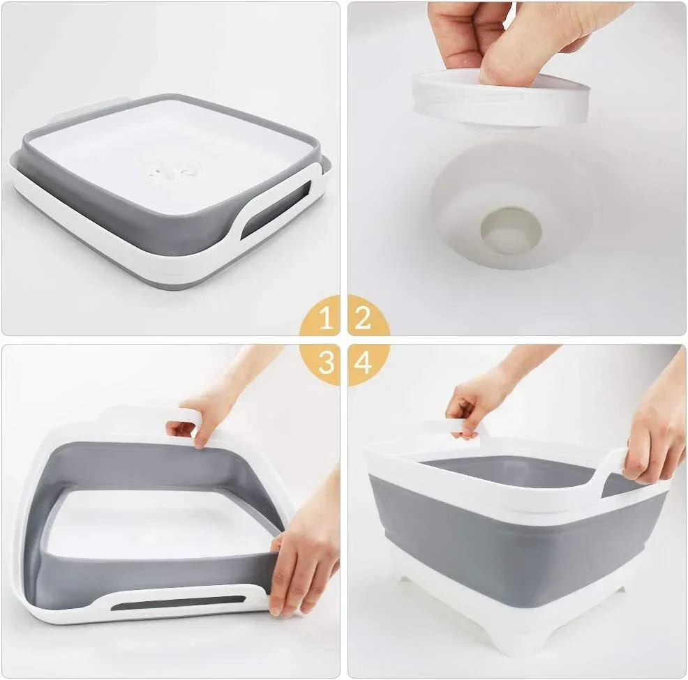 Collapsible Strainer Foldable Fruit Veggies Wash Colander Travel Storage Basket - Image 11